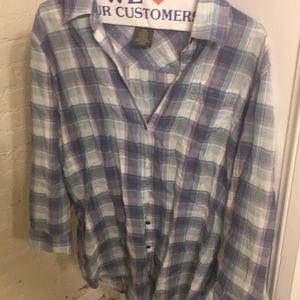 Plaid Anthropologie button down